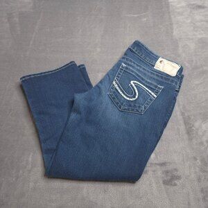 Silver Jeans Co. Womens Aiko Capri Jeans 29 Medium Wash Low Rise Stretch